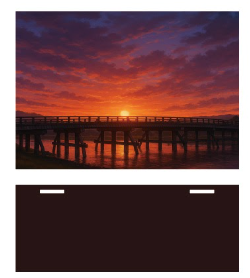 〈四季送り〉背景ジオラマスタンド渡月橋「消失」